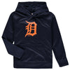 Detroit Tigers Youth Team Logo Fleece Pullover Hoodie - Navy