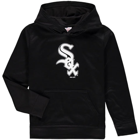 Chicago White Sox Youth Team Logo Fleece Pullover Hoodie - Black