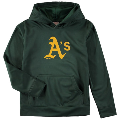 Oakland Athletics Youth Team Logo Fleece Pullover Hoodie - Green
