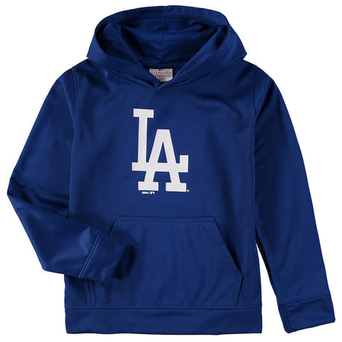Los Angeles Dodgers Youth Team Logo Fleece Pullover Hoodie - Royal