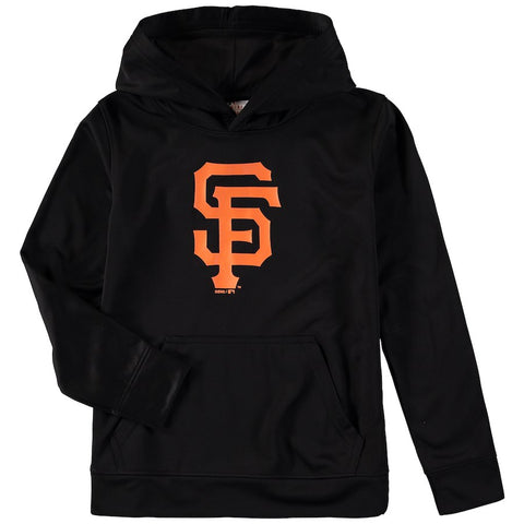 San Francisco Giants Youth Team Logo Fleece Pullover Hoodie - Black