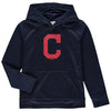 Cleveland Indians Youth Team Logo Fleece Pullover Hoodie - Navy