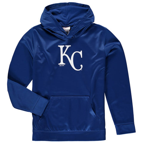 Kansas City Royals Youth Team Logo Fleece Pullover Hoodie - Royal
