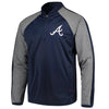 Atlanta Braves G-III Sports by Carl Banks Fast Track Raglan Half-Zip Pullover Jacket