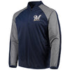 Milwaukee Brewers G-III Sports by Carl Banks Fast Track Raglan Half-Zip Pullover Jacket