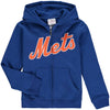 New York Mets Youth Wordmark Full-Zip Hoodie