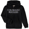 Colorado Rockies Youth Wordmark Full-Zip Hoodie