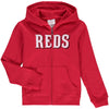 Cincinnati Reds Youth Wordmark Full-Zip Hoodie