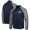 Atlanta Braves G-III Sports by Carl Banks Fast Track Raglan Half-Zip Pullover Jacket