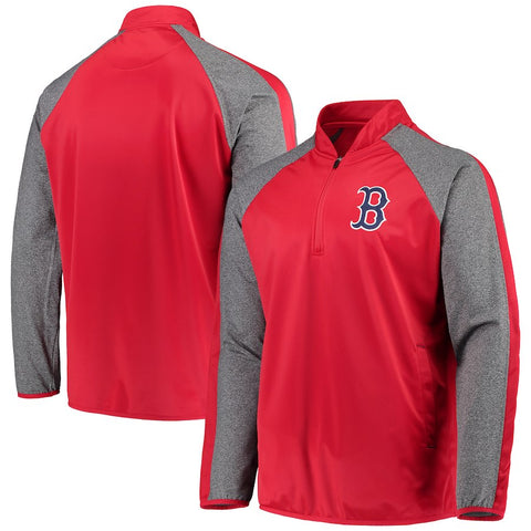 Boston Red Sox G-III Sports by Carl Banks Fast Track Raglan Half-Zip Pullover Jacket
