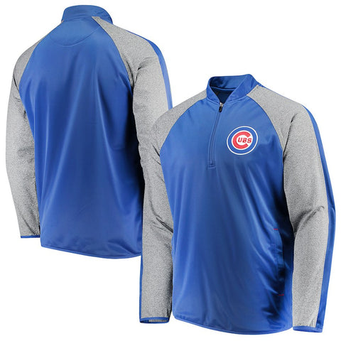 Chicago Cubs G-III Sports by Carl Banks Fast Track Raglan Half-Zip Pullover Jacket
