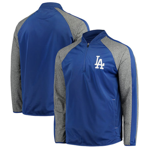 Los Angeles Dodgers G-III Sports by Carl Banks Fast Track Raglan Half-Zip Pullover Jacket