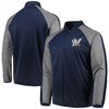 Milwaukee Brewers G-III Sports by Carl Banks Fast Track Raglan Half-Zip Pullover Jacket