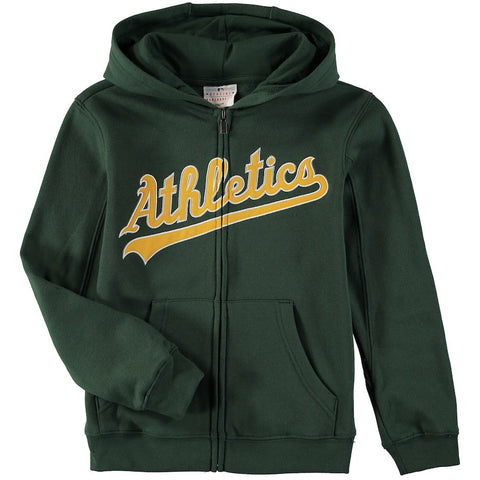 Oakland Athletics Youth Wordmark Full-Zip Hoodie