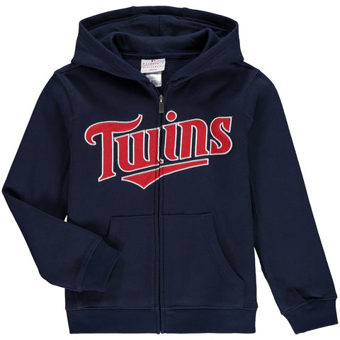 Minnesota Twins Youth Wordmark Full-Zip Hoodie