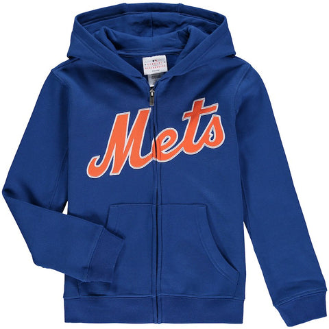New York Mets Youth Wordmark Full-Zip Hoodie