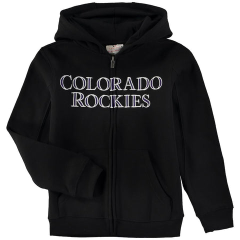 Colorado Rockies Youth Wordmark Full-Zip Hoodie