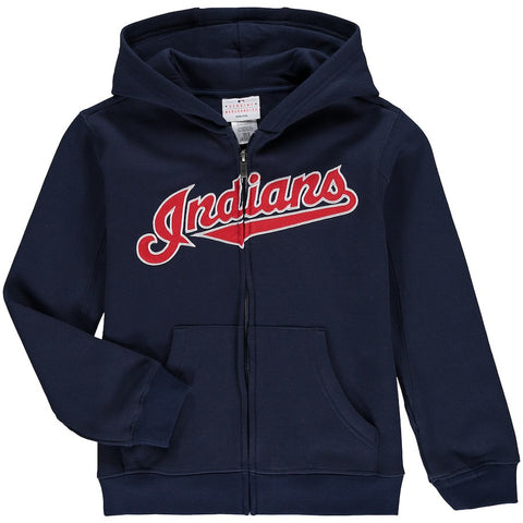 Cleveland Indians Youth Wordmark Full-Zip Hoodie