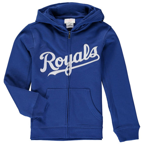 Kansas City Royals Youth Wordmark Full-Zip Hoodie