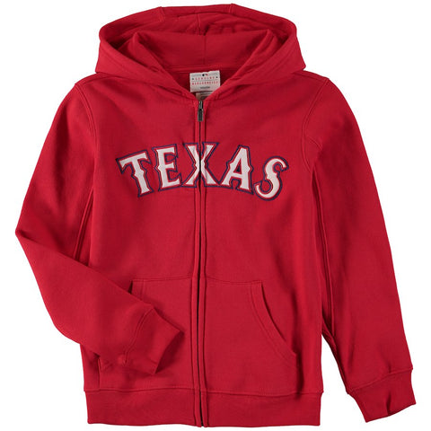 Texas Rangers Youth Wordmark Full-Zip Hoodie