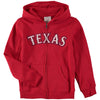 Texas Rangers Youth Wordmark Full-Zip Hoodie