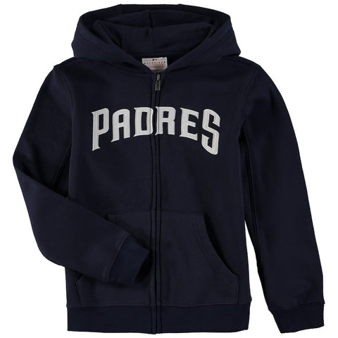 San Diego Padres Youth Wordmark Full-Zip Hoodie
