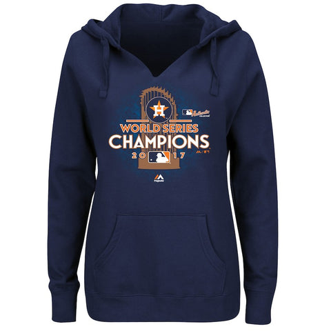 Houston Astros Majestic Women's 2017 World Series Champions Locker Room Pullover Hoodie