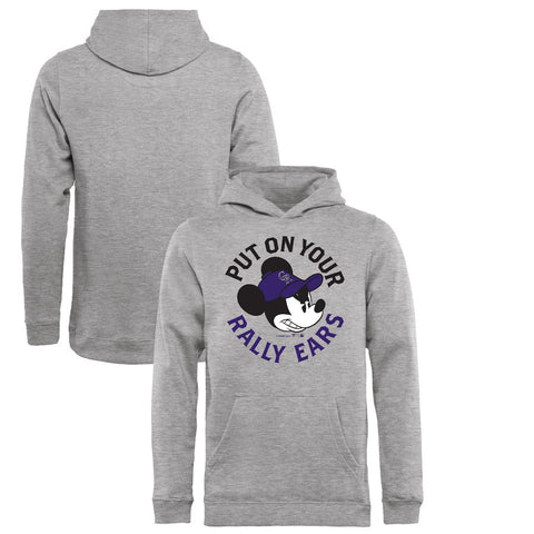 Colorado Rockies   Youth Disney Rally Ears Pullover Hoodie - Heathered Gray