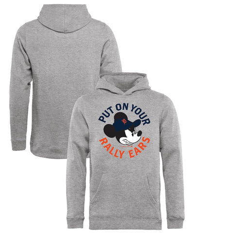 Detroit Tigers   Youth Disney Rally Ears Pullover Hoodie - Heathered Gray