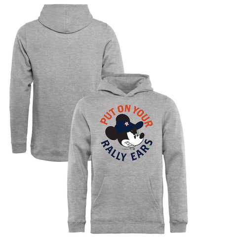 Houston Astros   Youth Disney Rally Ears Pullover Hoodie - Heathered Gray