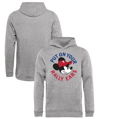 Philadelphia Phillies   Youth Disney Rally Ears Pullover Hoodie - Heathered Gray