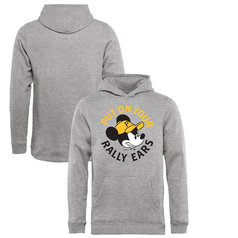 Pittsburgh Pirates   Youth Disney Rally Ears Pullover Hoodie - Heathered Gray