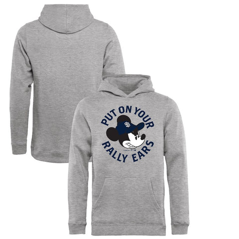 San Diego Padres   Youth Disney Rally Ears Pullover Hoodie - Heathered Gray