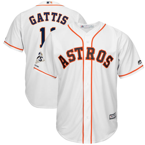 Evan Gattis Houston Astros Majestic 2017 World Series Champions Cool Base Player Jersey - White