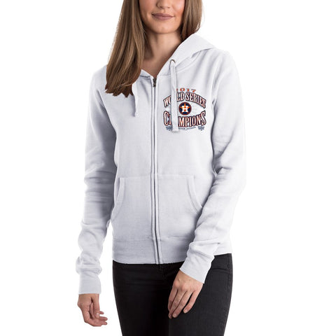 Houston Astros 5th & Ocean by New Era Women's 2017 World Series Champions Full-Zip Hoodie - White