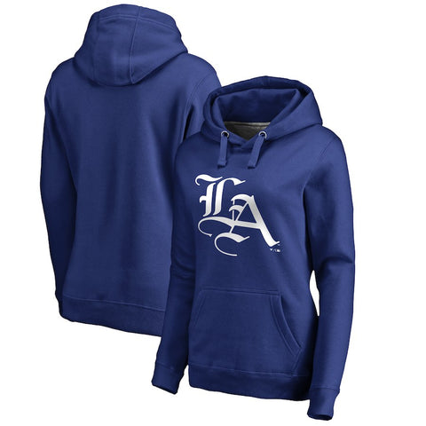Los Angeles Dodgers   Women's Hometown Collection LA Times Pullover Hoodie - Royal