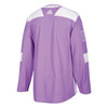 Boston Bruins Hockey Fights Cancer Practice Jersey - Purple