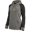 Anaheim Ducks   Women's Plus Sizes Team Distressed Pullover Hoodie - Heathered Gray