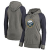 Buffalo Sabres   Women's Plus Sizes Team Distressed Pullover Hoodie - Heathered Gray