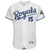 Whit Merrifield Kansas City Royals Majestic 50th Season Patch On-Field Flex Base Player Jersey - White