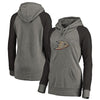 Anaheim Ducks   Women's Plus Sizes Team Distressed Pullover Hoodie - Heathered Gray