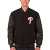 Philadelphia Phillies JH Design Wool & Leather Reversible Jacket