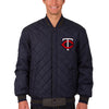 Minnesota Twins JH Design Wool & Leather Reversible Jacket