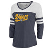 Buffalo Sabres   Women's Hometown Collection 3/4-Sleeve Raglan Tri-Blend V-Neck T-Shirt