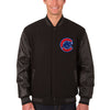 Chicago Cubs JH Design Wool & Leather Reversible Jacket