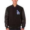 Los Angeles Dodgers JH Design Wool & Leather Reversible Jacket/Black