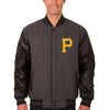 Pittsburgh Pirates JH Design Wool & Leather Reversible Jacket