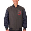 Boston Red Sox JH Design Wool & Leather Reversible Jacket
