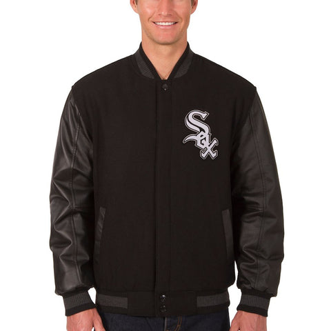 Chicago White Sox JH Design Wool & Leather Reversible Jacket
