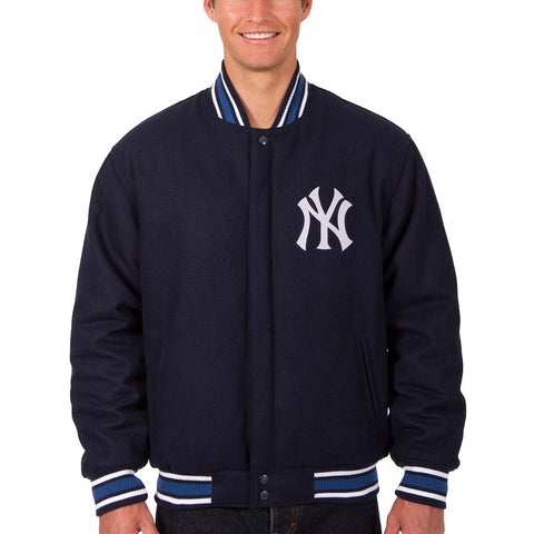 New York Yankees JH Design Logo Wool Reversible Jacket